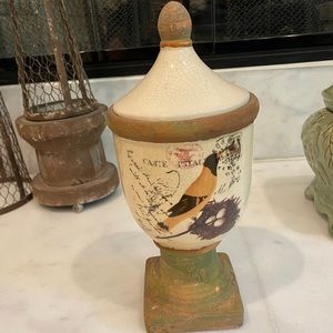 Bird jar, super cute on a mantle or shelf